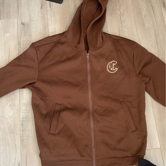 Brown Zip Up hoodie - Picture 1 of 2